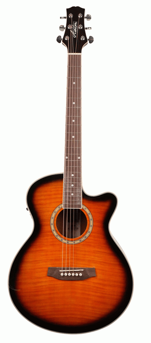 ACOUSTIC/ELECTRIC GTR W/C-AY TOBACCO SUNBURST
