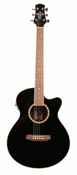 ACOUSTIC/ELECTRIC GTR W/C-AY BLACK FL-FINISH