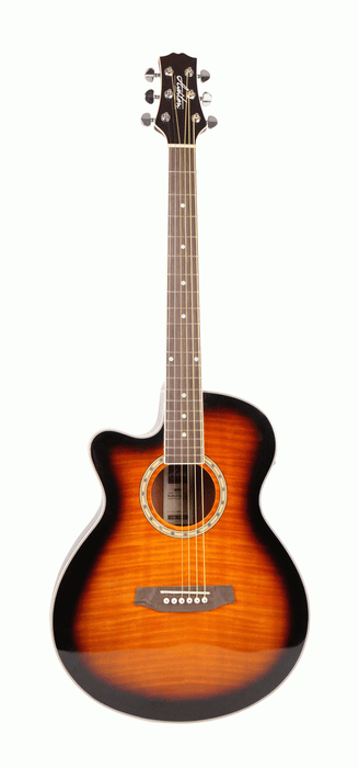 ACOUSTIC/ELECTRIC GTR W/C-AY TOBACCO SUNBRST L/H