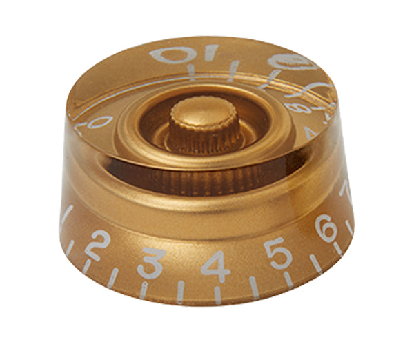 L P SPEED KNOB CLEAR GOLD NUMBERED