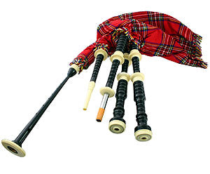 BAGPIPE SET BLKCOCUSW IMIT/IV MOUNT