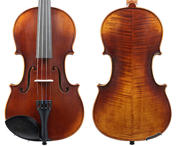 4/4 SIZE RAGGETTI VIOLIN DARK RED BROWN DISTRESSED RV7AE