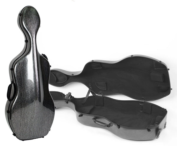 Cello Case-Polycarbon HQ-SilvBlk4kg-LARGE