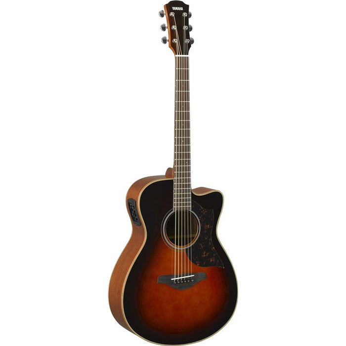 YAMAHA DREADNAUGHT CUTAWAY BROWN SUNBURST