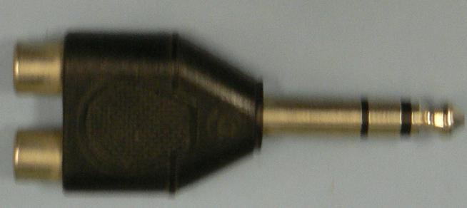 1/4 INCH STEREO PLUG 2 RCA SOCKET