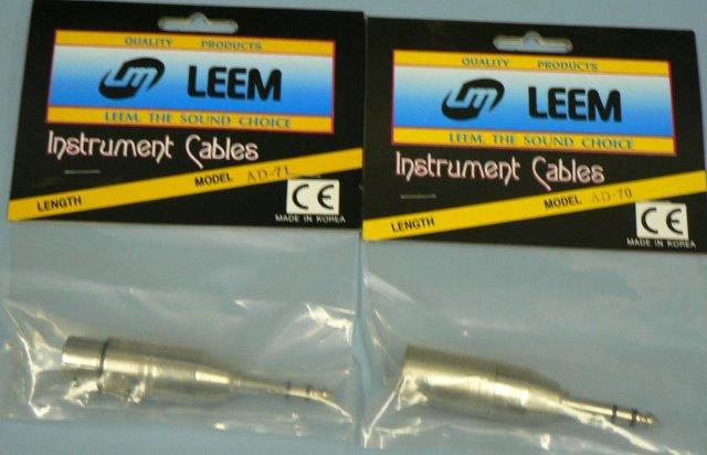 MALE XLR TO JACK ADAPTOR