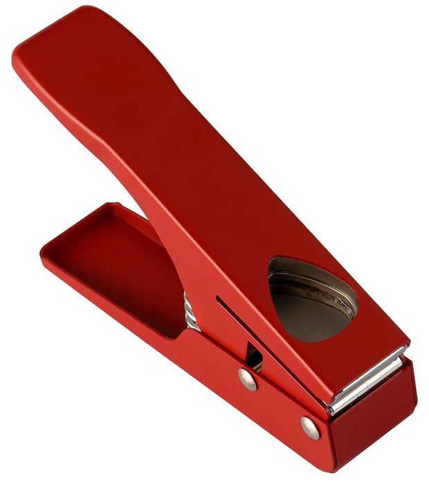 Maxtone Guitar Pick Punch Cutter in Red Finish