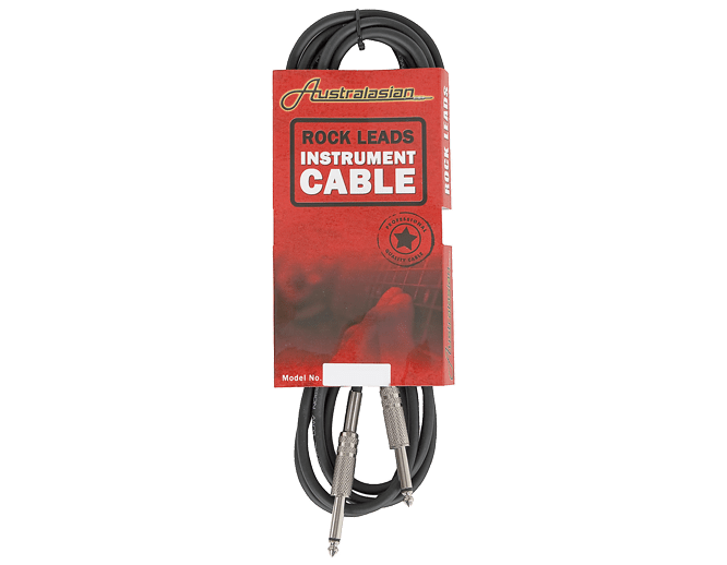 020 FT GUITAR CABLE STRAIGHT BLACK