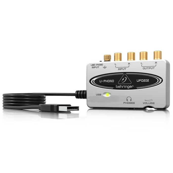 Behringer U-Phono UFO202 Audiophile USB Audio Interface with Built-in Phono Preamp