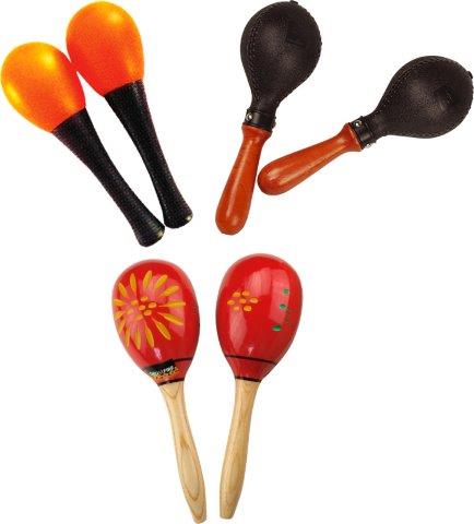 MARACAS - ABS RAWHIDE STYLE MARACAS - BLACK