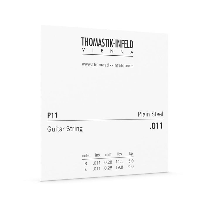 DTP11 Thomastik .011 Single String Plain Brass Plated Steel