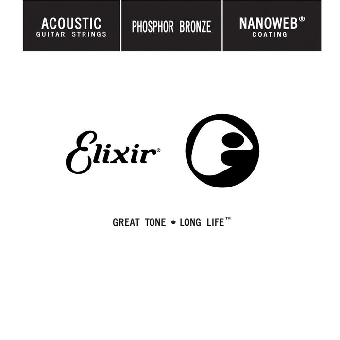 ELIXIR 14127 NANOWEB SINGLE .027 PHOSPHOR BRONZE