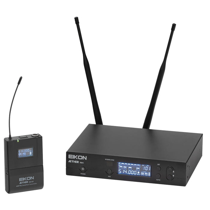 Eikon Aether PLL UHF Wireless Bodypack Headset MicrophoneSystem BAND A 514-542 Mhz