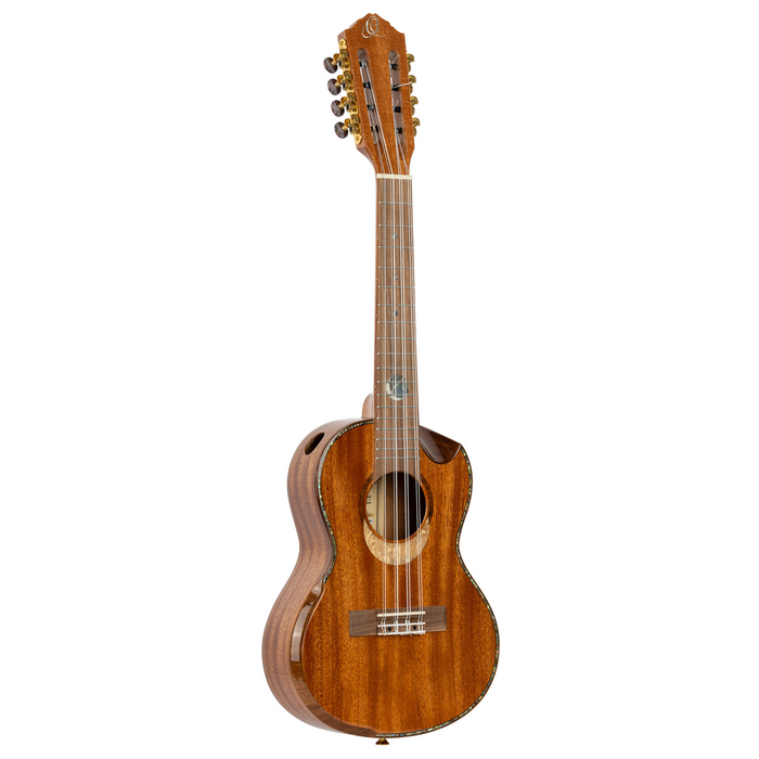 ORTEGA Custom Built Series Tenor Ukulele 8 String - Solid Mahogany Natural + Bag