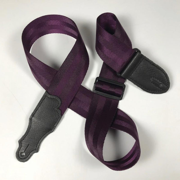 Franklin 2 inch Purple Aviator Seat Belt Strap with Pebbled Glove Leather End Tab