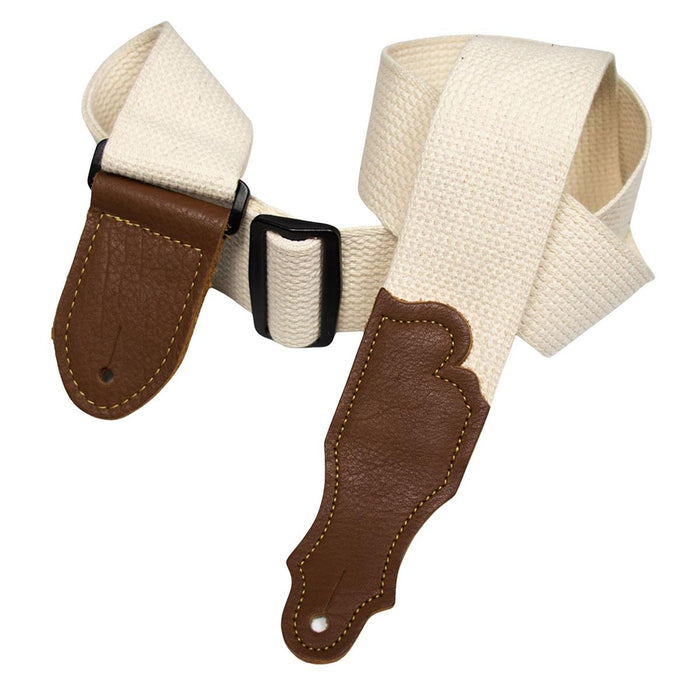 Franklin 2inch Natural Cotton/ Caramel End Strap #F1-N-CA