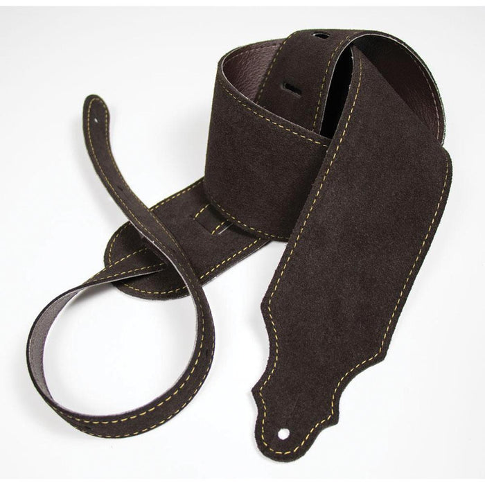 Franklin 3 inch Chocolate Purist Suede Strap with Buck Backing