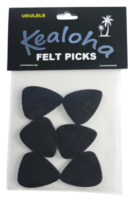 KEALOHA PACK OF 6 - FELT UKULELE PICKS