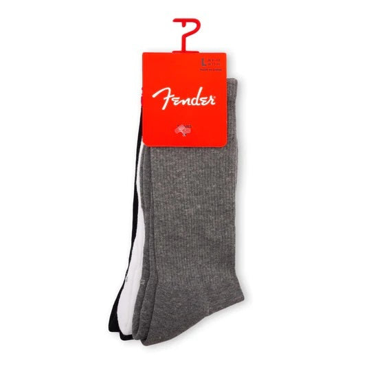 Perris Licensed FENDER The Icon Back Tab - Large Crew Socks in Asst (3-Pair)