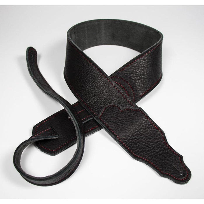 Franklin Original  2.5 inch Black Glove Leather with Red Stitching