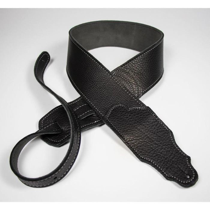 Franklin Original  2.5 inch Black Glove Leather with Silver Stitching