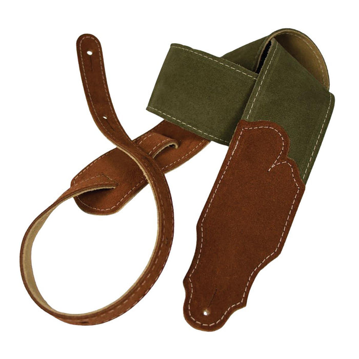 Franklin 2.5inch Olive Sedona Suede/Natural Stitching/Rust End Strap #FSS2-OL-RU