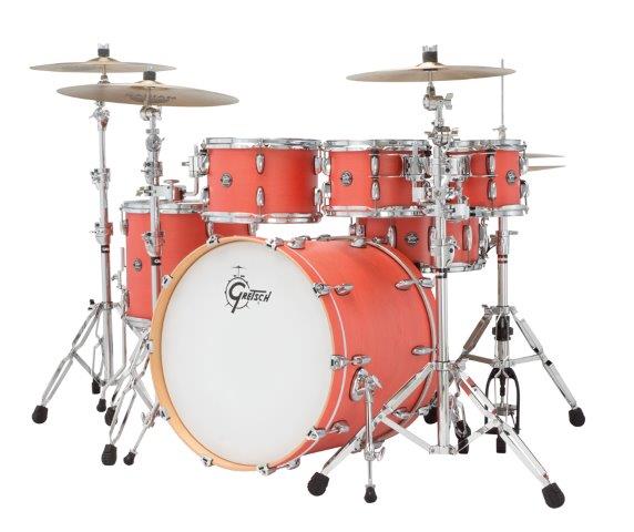 DRUM KIT 6 PCE 22 INCH BD SATIN RED CORAL