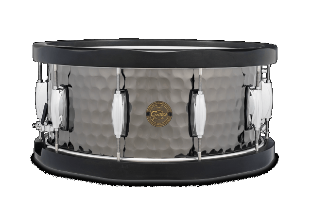 GRETSCH 14X6.5INCH HAMMERED BL STEEL SNARE
