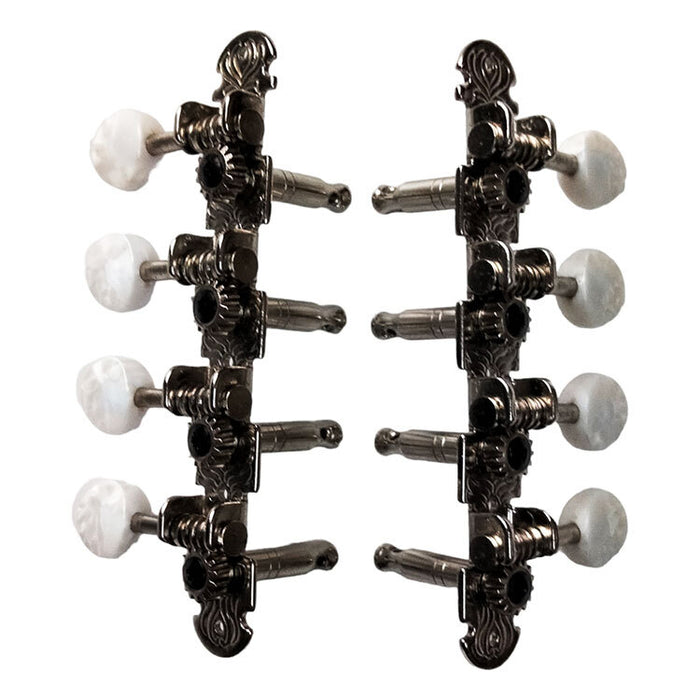 GT Mandolin Tuning Machines in Nickel Finish (8-String) with White Pearl Buttons