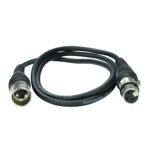MALE XLR PLUG TO FEMALE XLR PLUG - 1 METRE CABLE
