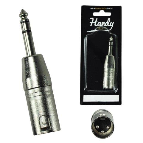 MALE XLR PLUG TO STEREO PHONO PLUG - ADAPTOR