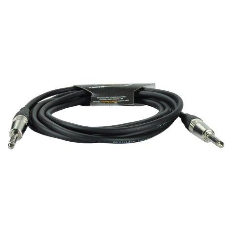 STEREO MALE PHONO PLUG TO STEREO MALE PHONO PLUG - 3 METRE CABLE