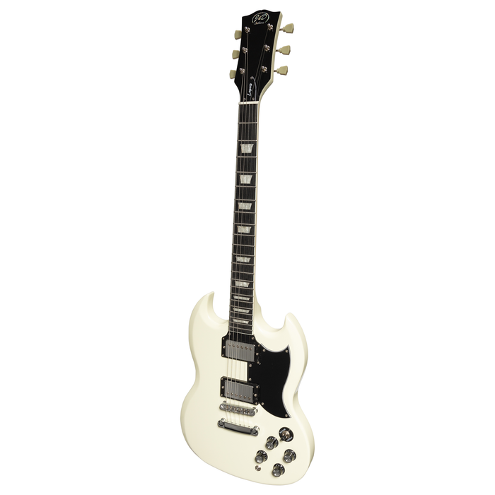 J&D SG-Style Electric Guitar (Vintage White)