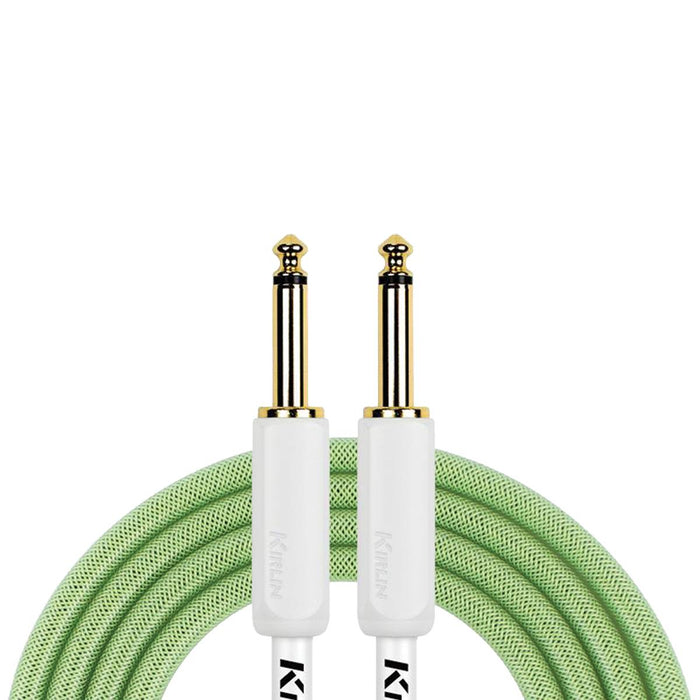 Kirlin KIPW201WGR-10 PVC Woven Guitar Cable 10Ft Green