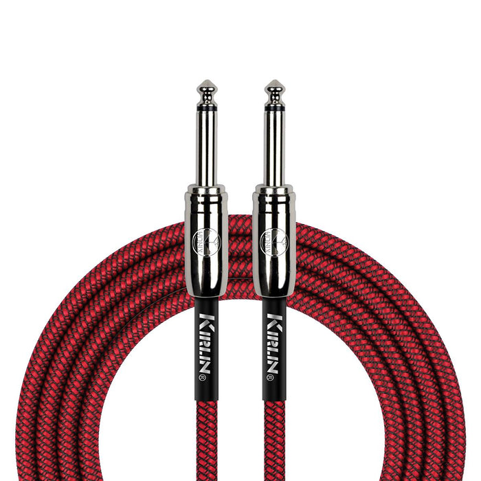 Kirlin 10FT Woven Red Guitar  Cable # IWCC-201PN/RD-10