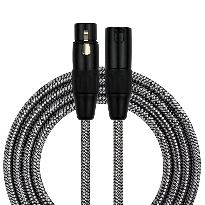 Kirlin 30ft Woven Black XLR to XLR Microphone Cable# MWC-270PB/BKA-30