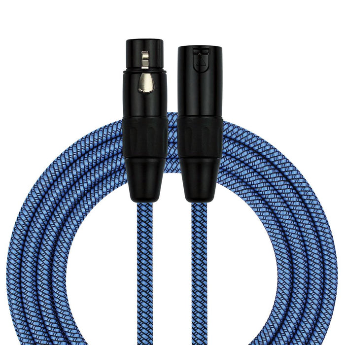 Kirlin 20ft Woven Blue XLR to XLR Microphone Cable# MWC-270PB/BLA-20