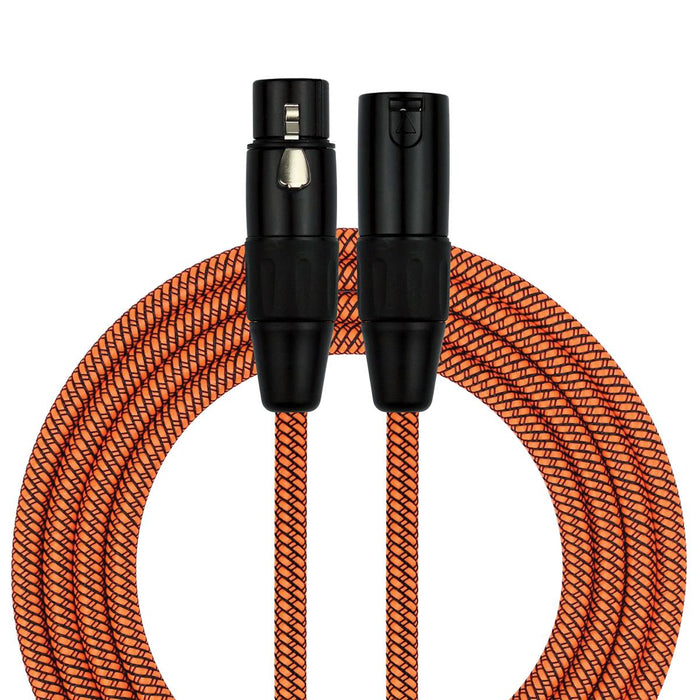 Kirlin 20ft Woven Orange XLR to XLR Microphone Cable# MWC-270PB/ORA-20