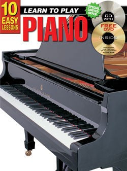 10 Easy Lessons Learn To Play Piano Book/CD/DVD