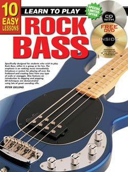 10 Easy Lessons Learn To Play Rock Bass Book/CD/DVD