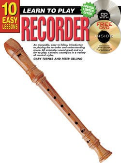 10 Easy Lessons Learn To Play Recorder Book/CD/DVD