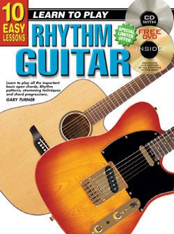 10 Easy Lessons Learn To Play Rhythm Book/CD/DVD