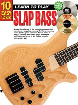 10 Easy Lessons Learn To Play Slap Bass Book/CD/DVD