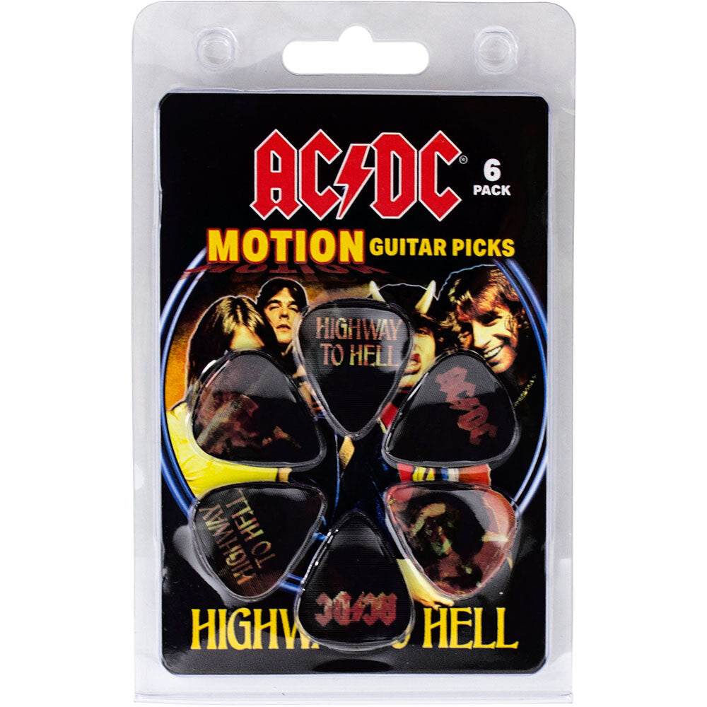 Perris AC/DC - Highway To Hell Licensed Motion Guitar Picks (6-Pack ...