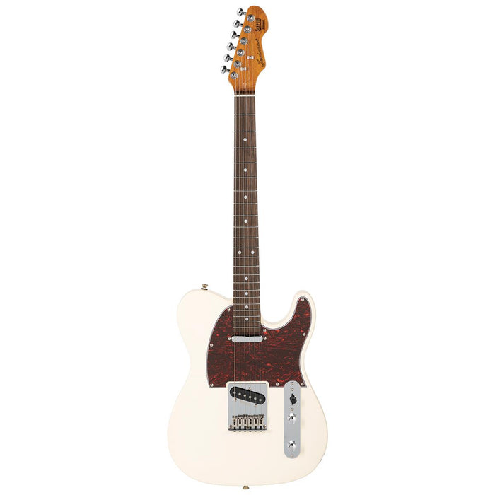 Levinson Sceptre Arlington Std Olympic White Single Cutaway2SC w Indian Laurel Board