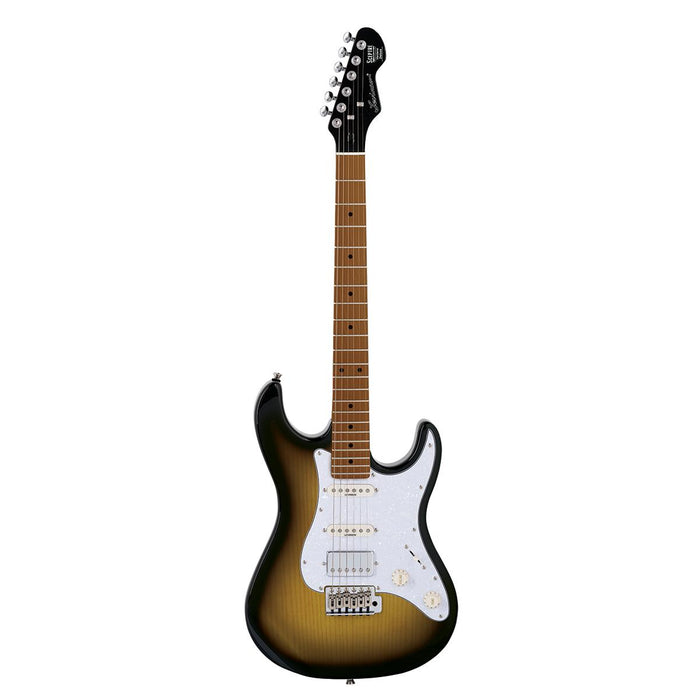 Sceptre Ventana Dlx Sunburst Double Cutaway 2 Tone SunburstHSS w Maple Board by Levinson