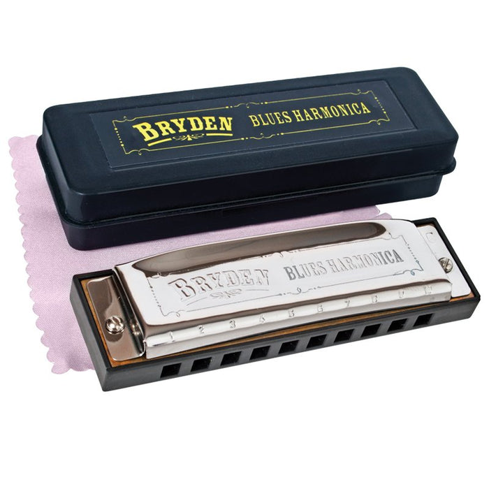 DB BLUES HARMONICA 10 HOLE 20 BRASS REED