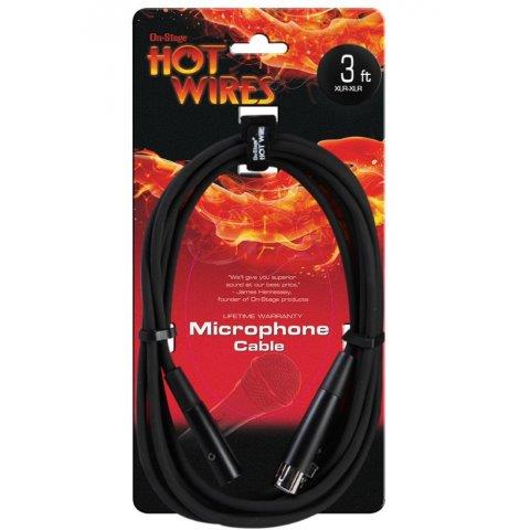 Hot Wires 3ft Microphone Cable (XLR Male - XLR Female)