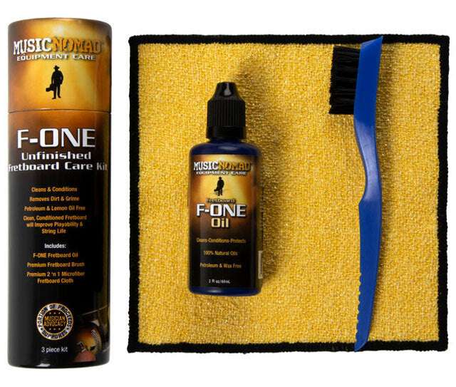 Music Nomad F-ONE Unfinished Fretboard Care Kit - Oil Cloth & Brush