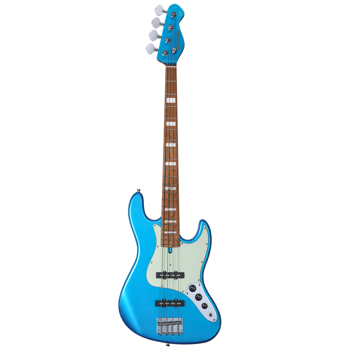 MOOER MBJ410 JZ-STYLE ELECTRIC BASS GUITAR (METAL BLUE)